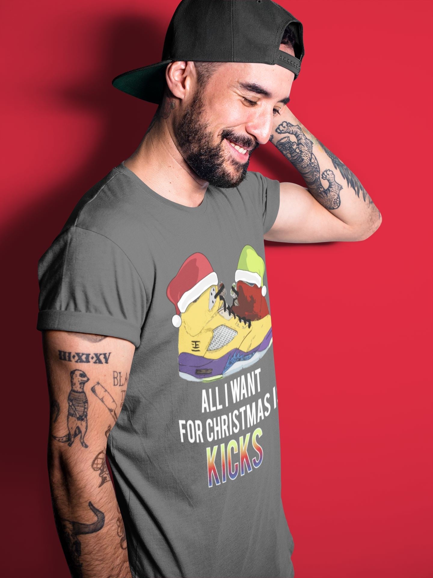All I Want For Christmas Is Kicks Unisex Sweater – Air Jordan 5 What The, Sneakers Matching Sweater