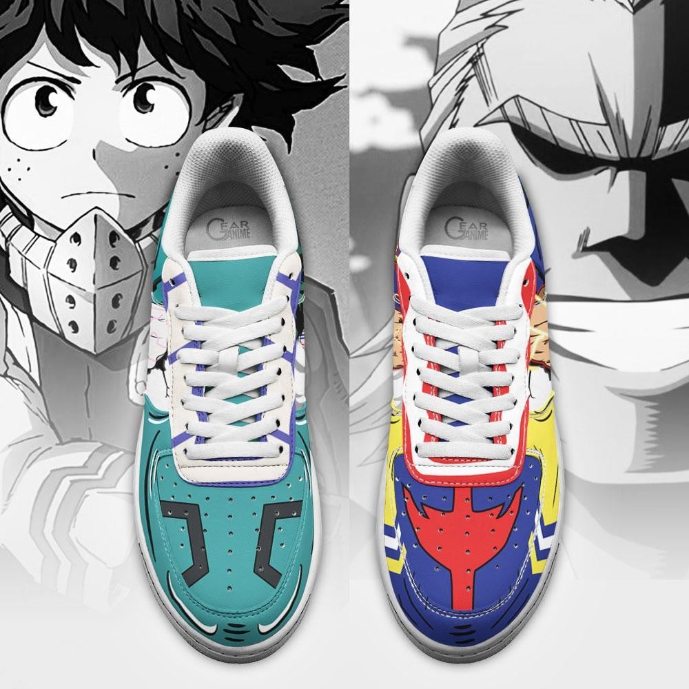 All Might and Deku Air Sneakers Custom Anime My Hero Academia Shoes
