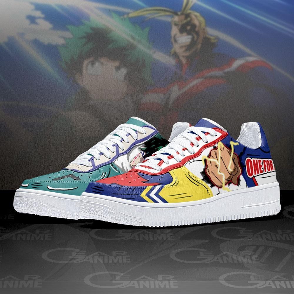 All Might and Deku Air Sneakers Custom Anime My Hero Academia Shoes