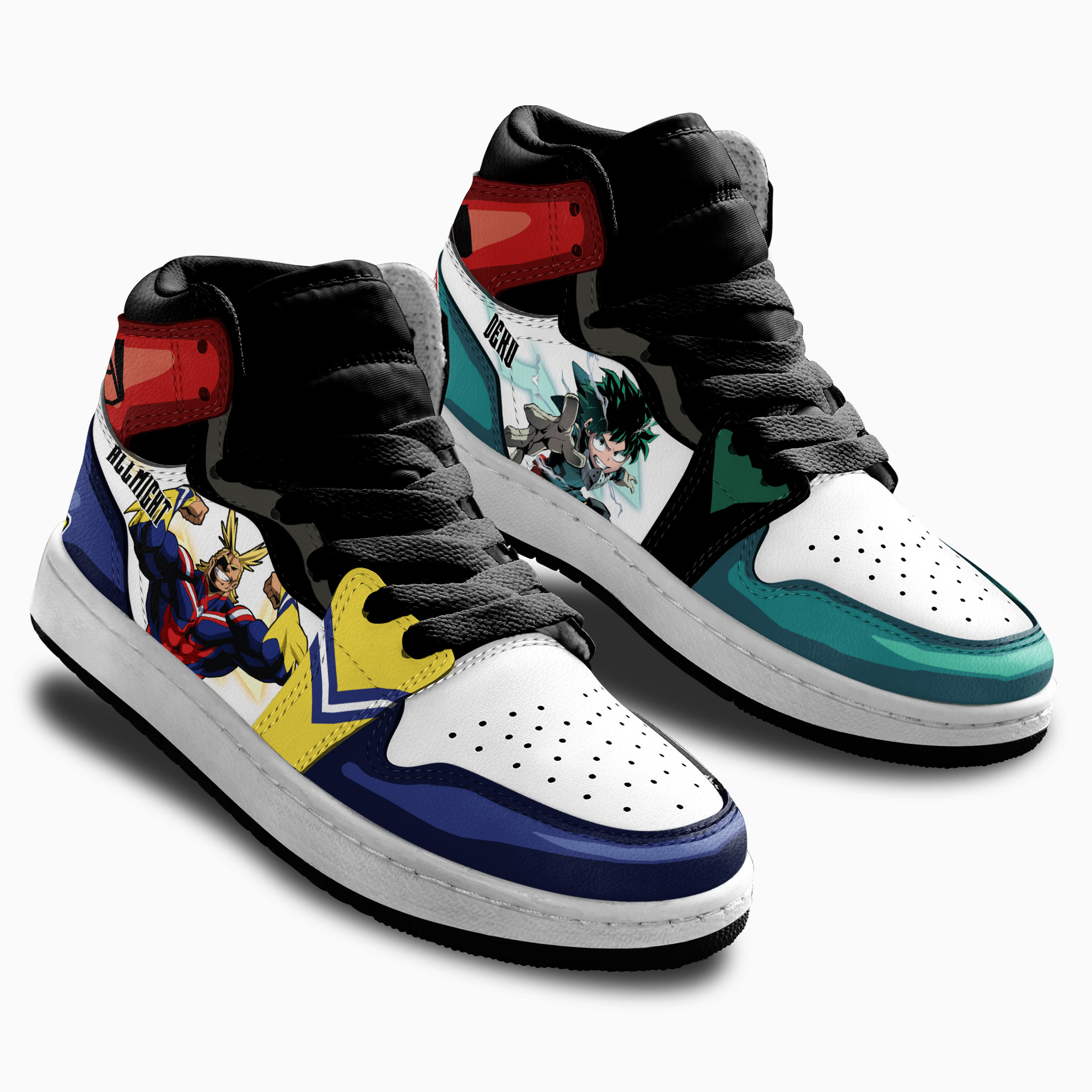 All Might and Izuku Midoriya Kids Sneakers Custom My Hero Academia Anime Shoes For Kids