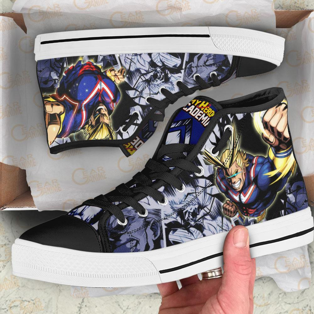 All Might High Top Shoes Custom Anime My Hero Academia Sneakers