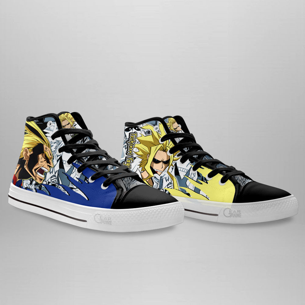 All Might High Top Shoes Custom My Hero Academia Anime Sneakers