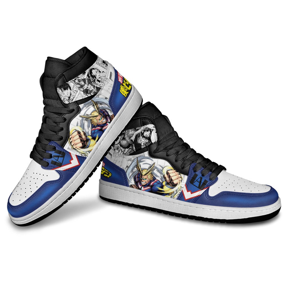 All Might JD1s Sneakers My Hero Academia Anime Shoes Mix Manga, Air Jordan Hightop