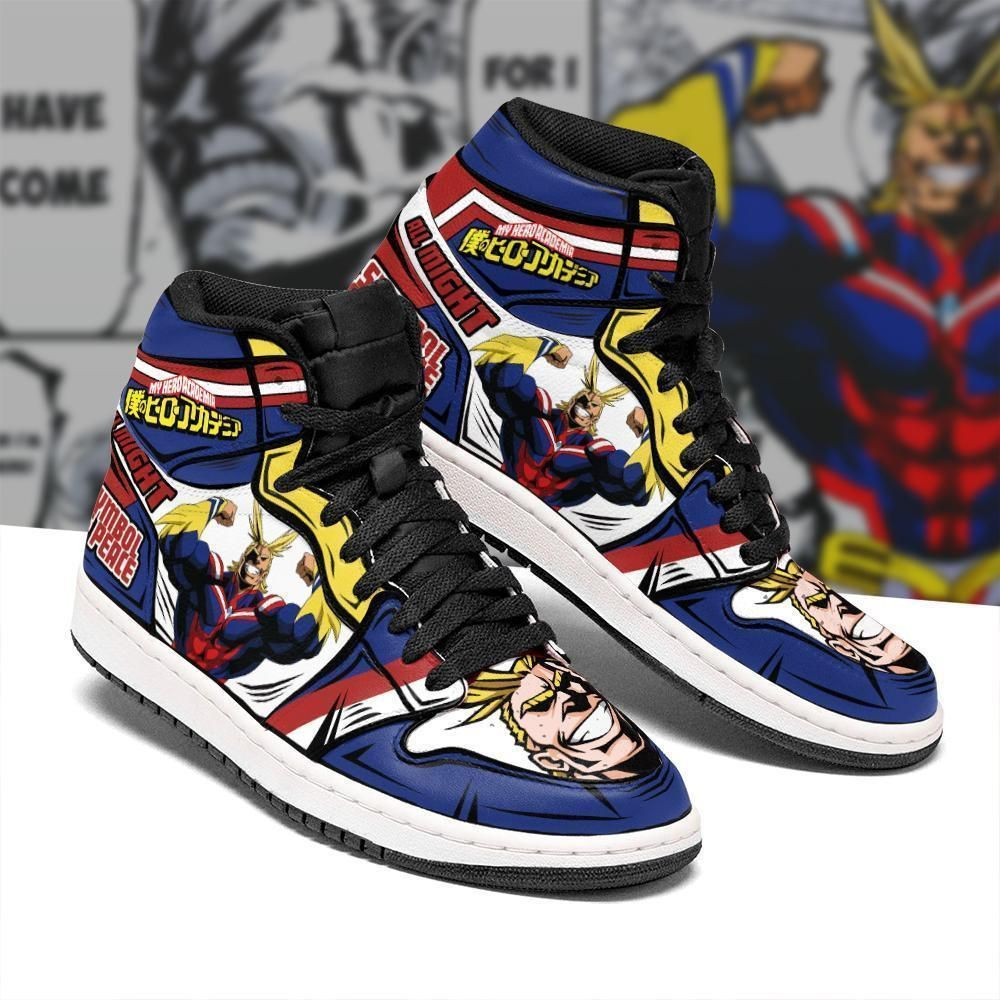 All Might My Hero Academia Anime High Top Air Jordan Sneaker, Air Jordan Hightop