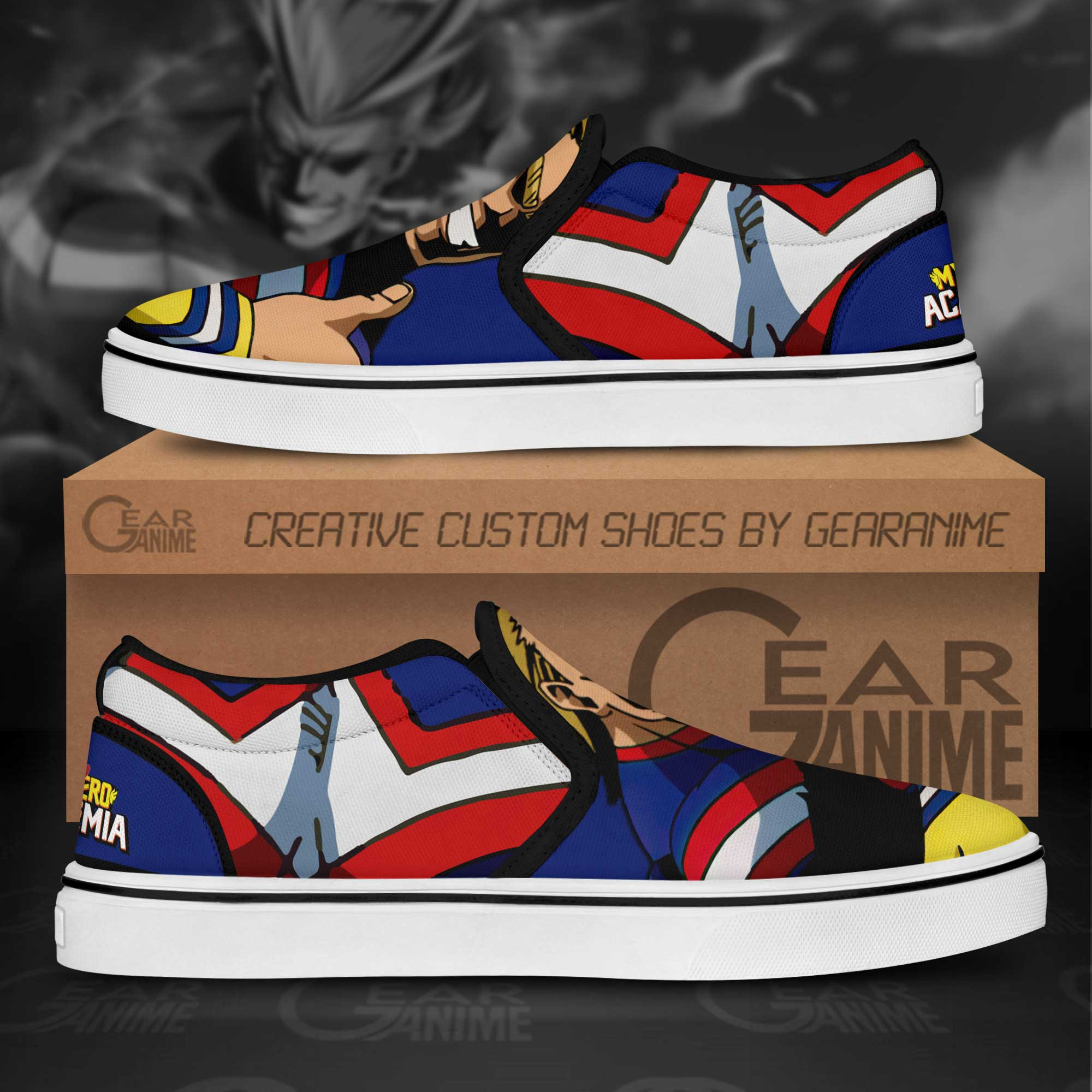 All Might Slip-On Shoes Canvas My Hero Academia Custom Anime Shoes