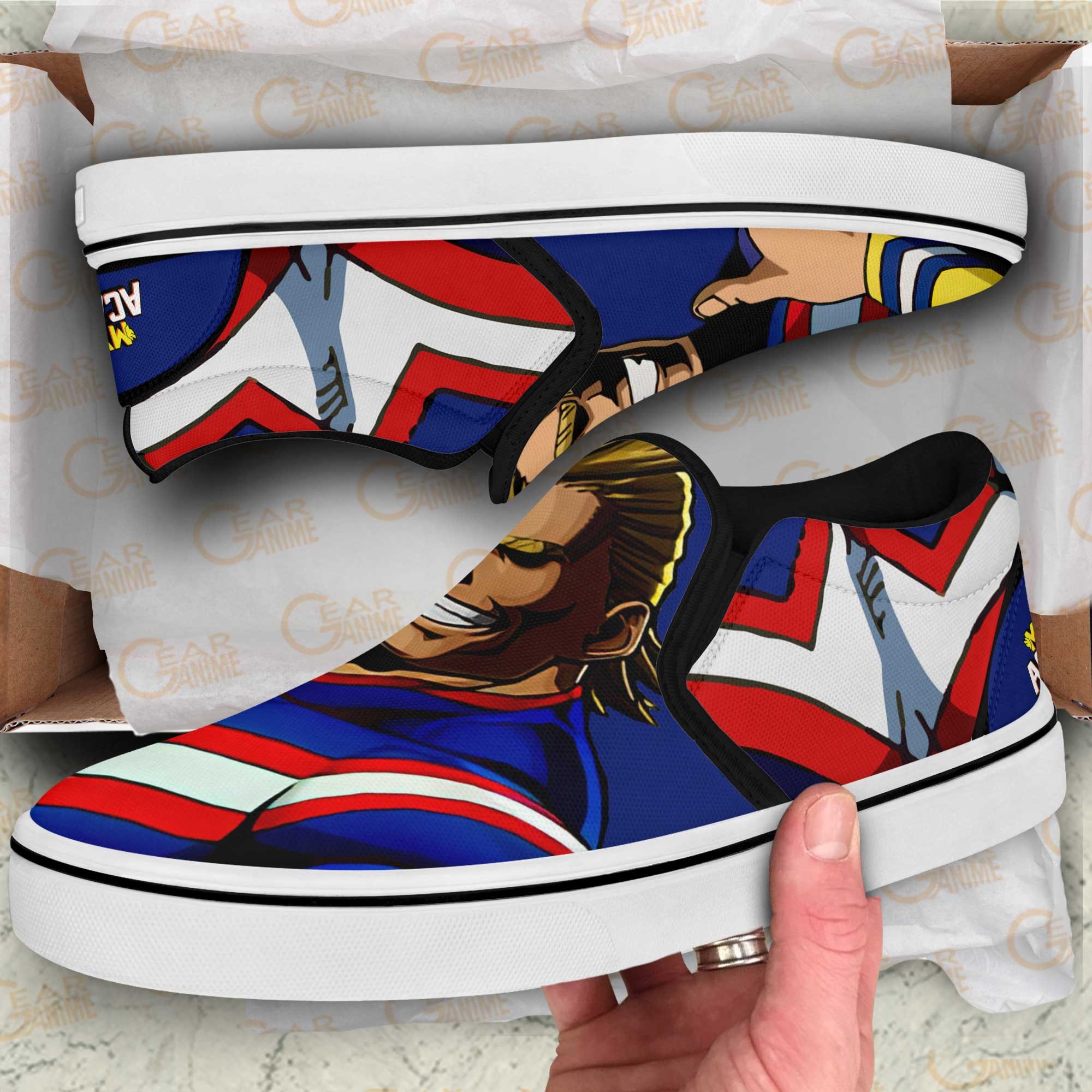 All Might Slip-On Shoes Canvas My Hero Academia Custom Anime Shoes