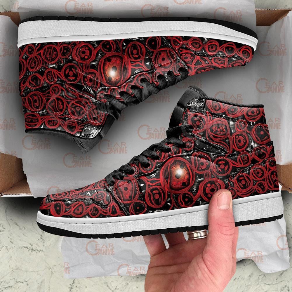 All Sharingan Eyes JD1s Sneakers Anime Shoes, Air Jordan Hightop
