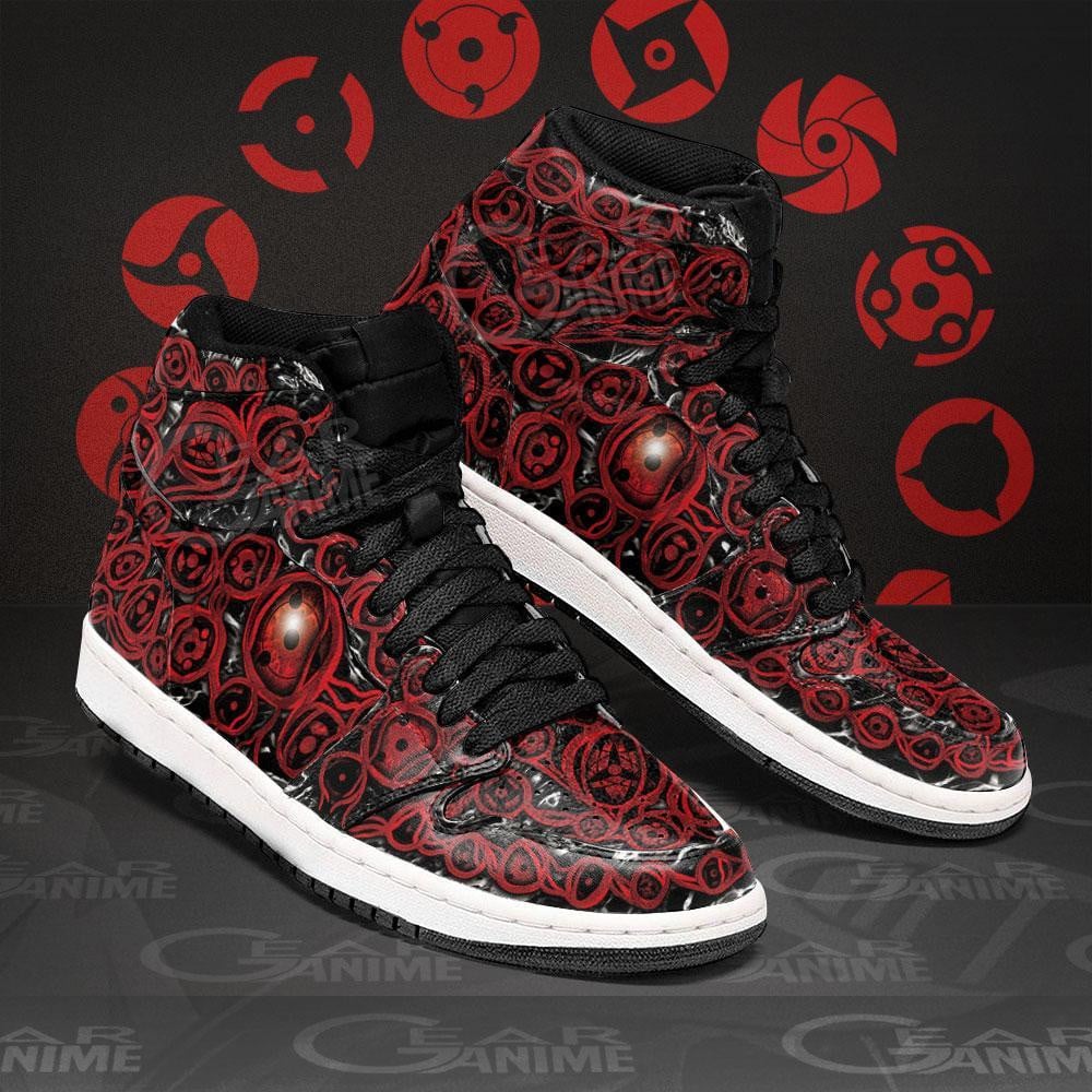 All Sharingan Eyes JD1s Sneakers Anime Shoes, Air Jordan Hightop