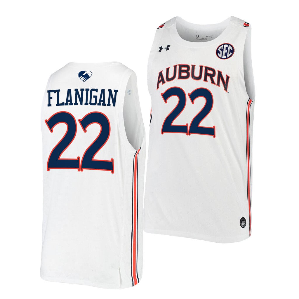 Allen Flanigan #22 Auburn Tigers 2022 College Unite As One White Jersey