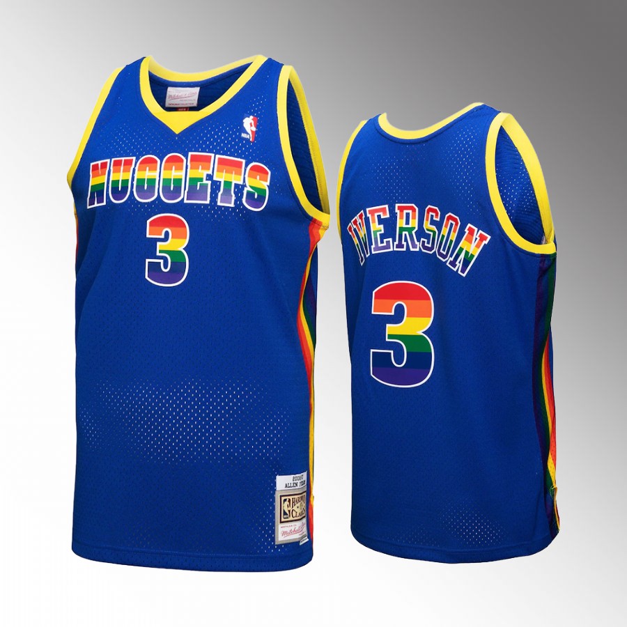 Allen Iverson #3 Denver Nuggets Reload 3.0 Royal 2006-07 Hardwood Classics Jersey