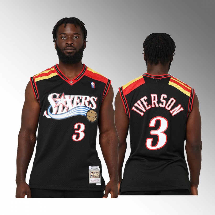 Allen Iverson #3 Philadelphia 76ers 2006 Road Black Swingman Jersey
