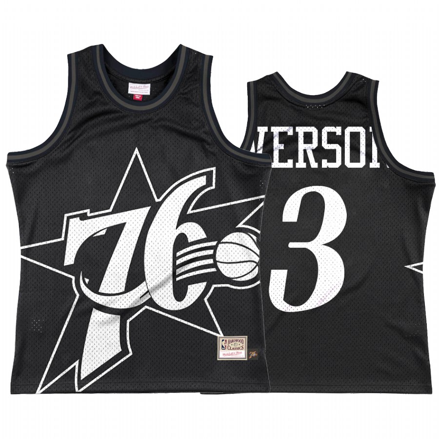 Allen Iverson #3 Philadelphia 76ers Big Face 3.0 Jersey Black