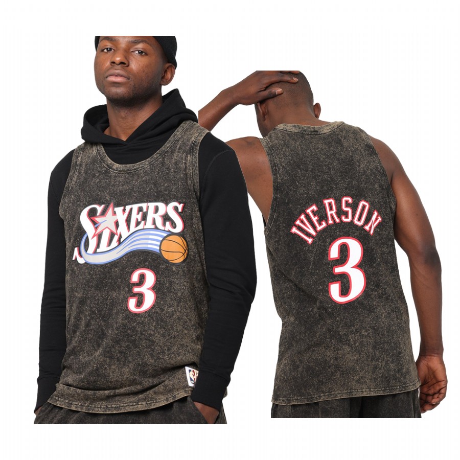 Allen Iverson #3 Philadelphia 76ers Quintessential Jersey Black
