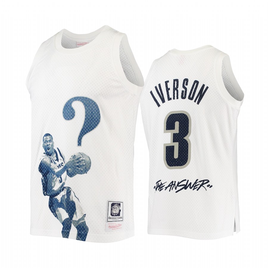Allen Iverson Georgetown Hoyas White Jersey The Answer HWC Nickname