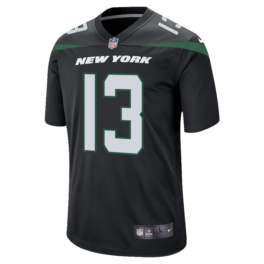 Allen Lazard 13 New York Jets Men Alternate Game Stitched Jersey – Black