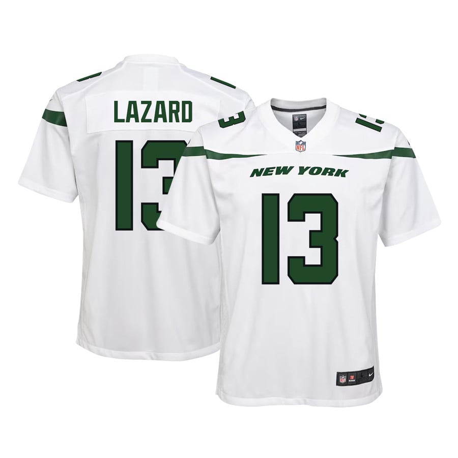 Allen Lazard 13 New York Jets Youth Game Stitched Jersey – White