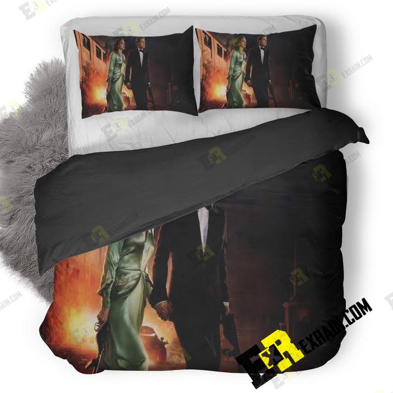 Allied Brad Pitt Marion Cotillard Po 3D Customized Duvet Cover Bedding Set