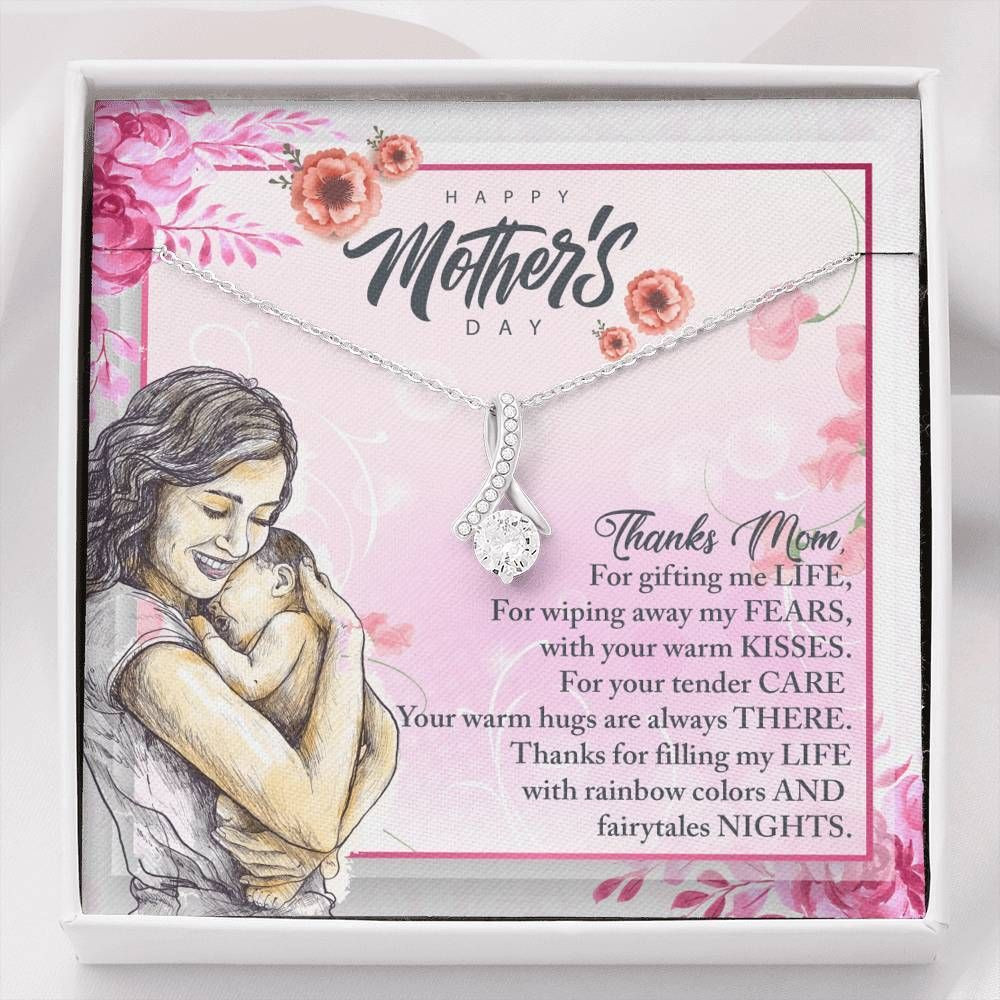 Alluring Beauty Necklace For Mom Thanks Mom For Gifting Me Life