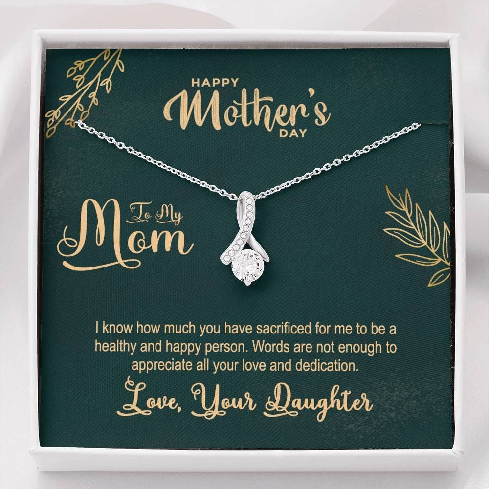 Alluring Beauty Necklace Gift For Mom Words Are Not Enough To Appreciate All Your Love