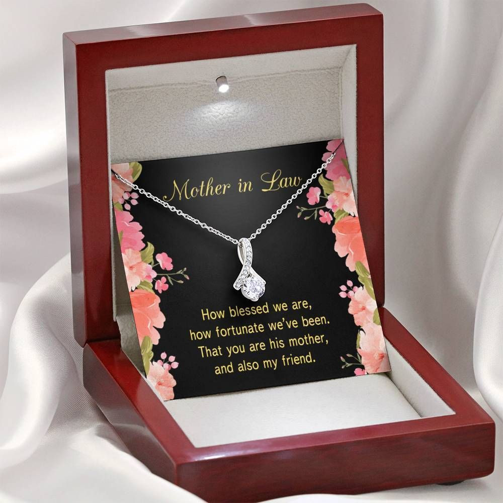 Alluring Beauty Necklace Gift For Mother In Law How Fortunate I Am