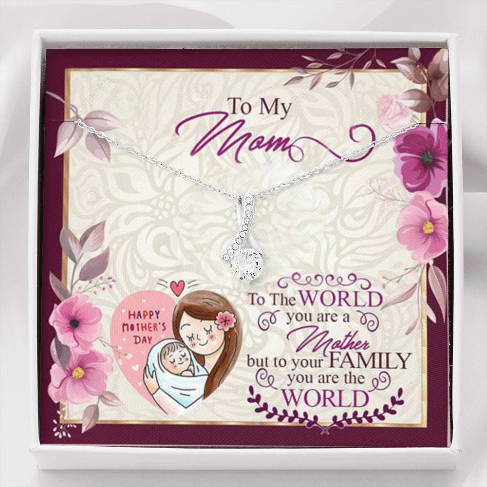 Alluring Beauty Necklace You Are The World Gift For Mom
