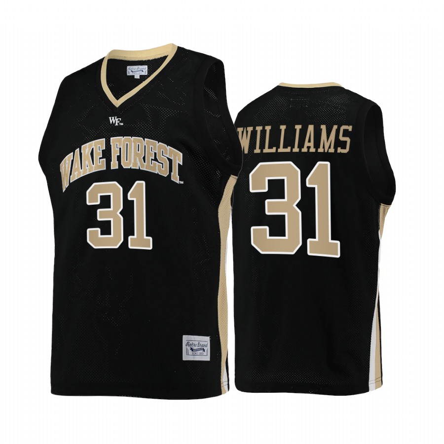 Alondes Williams Wake Forest Demon Deacons Black Jersey College Retro