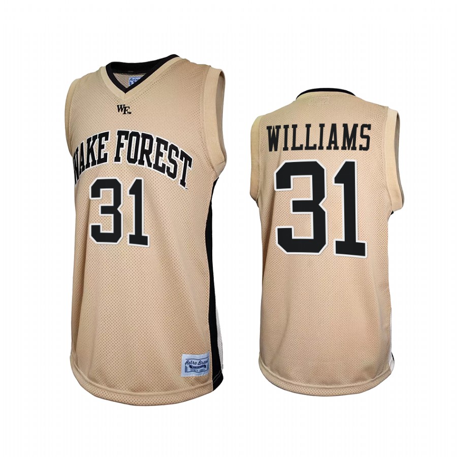 Alondes Williams Wake Forest Demon Deacons Gold Jersey Retro