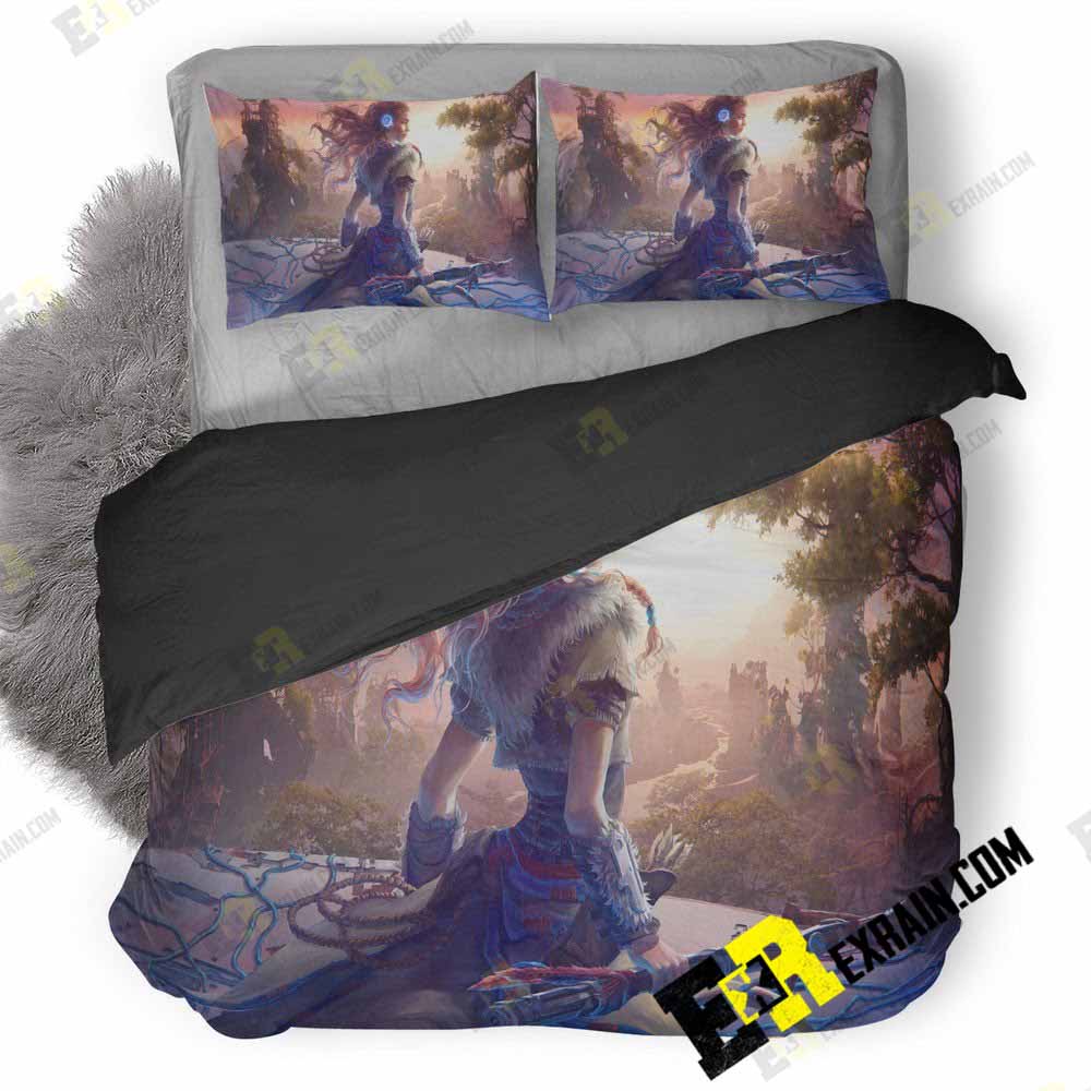 Aloy Horizon Zero Dawn Game Artwork 3D Customized Duvet Cover Bedding Set