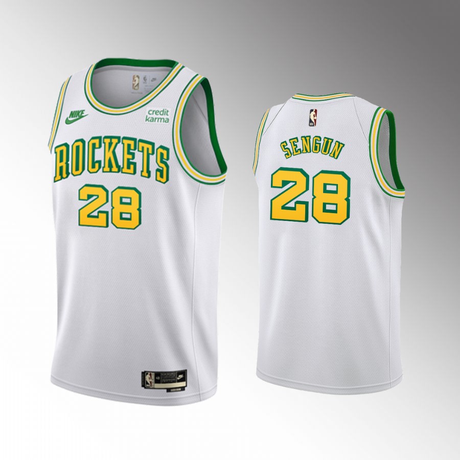 Alperen Sengun 2022-23 Houston Rockets White #28 Classic Edition Jersey San Diego Throwbacks