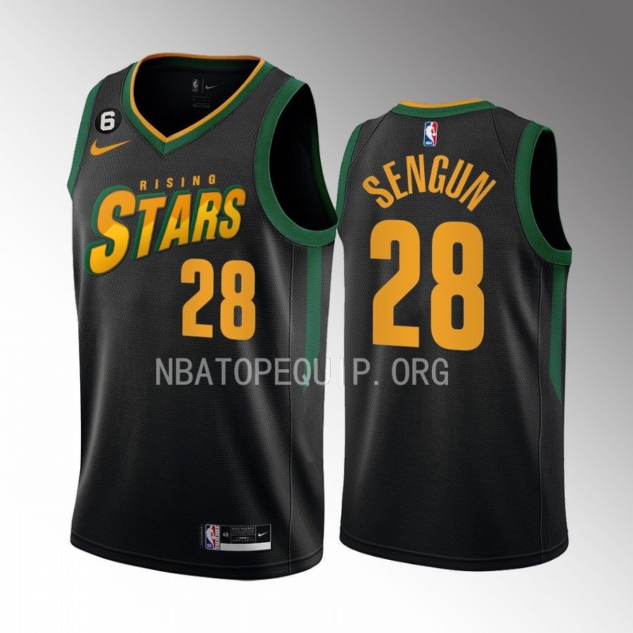 Alperen Sengun 2023 NBA Rising Stars Jersey Houston Rockets #28 Black Men’s Uniform
