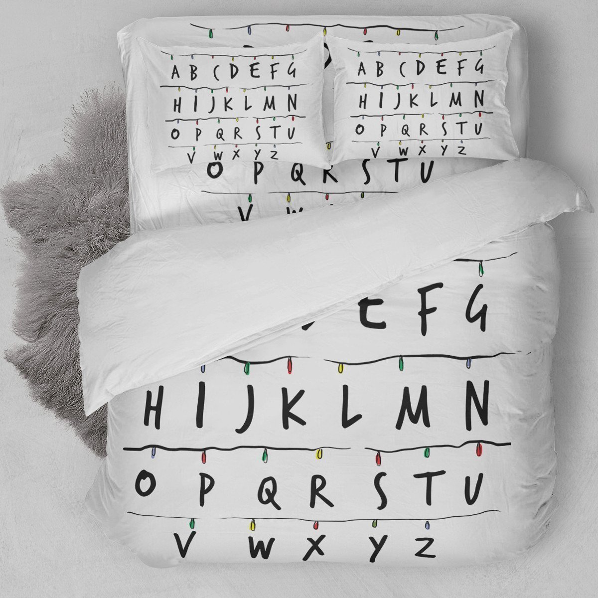 Alphabet Duvet Cover Bedding Set