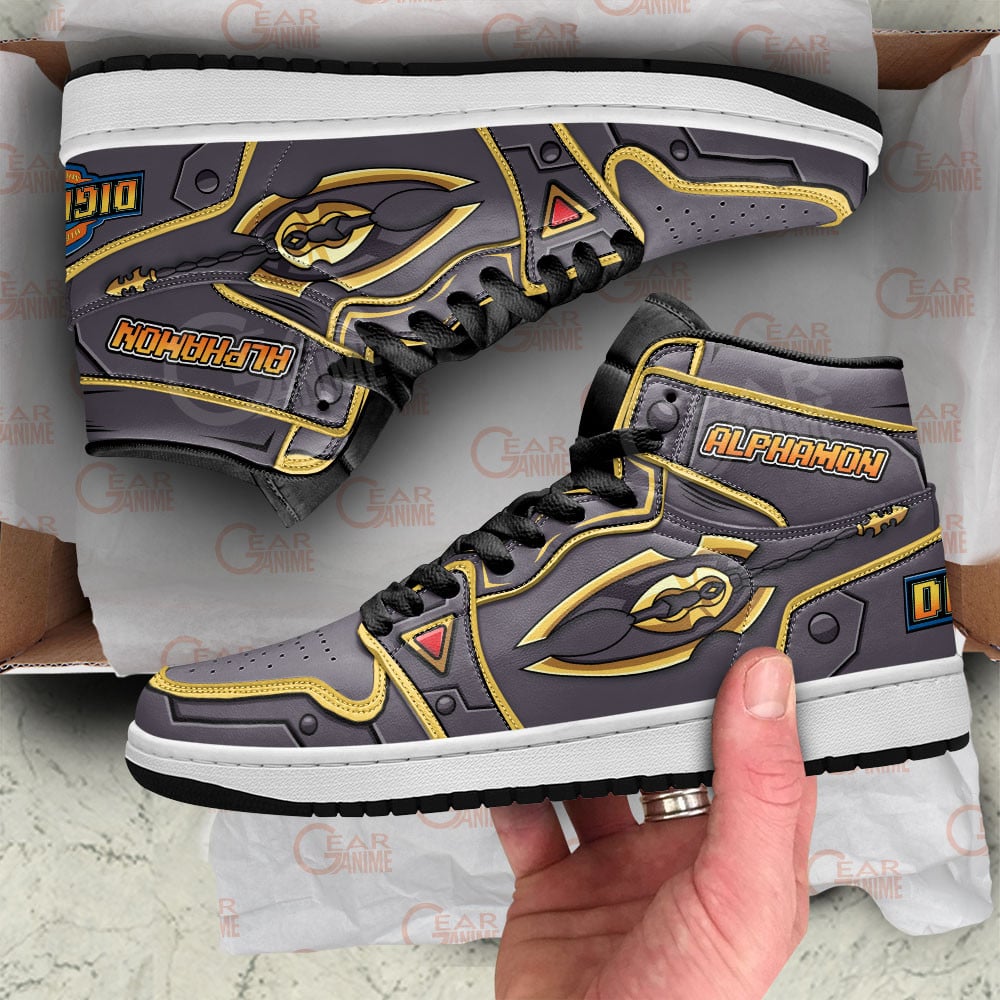 Alphamon JD1s Sneakers Digimon Anime Shoes For Fans, Air Jordan Hightop
