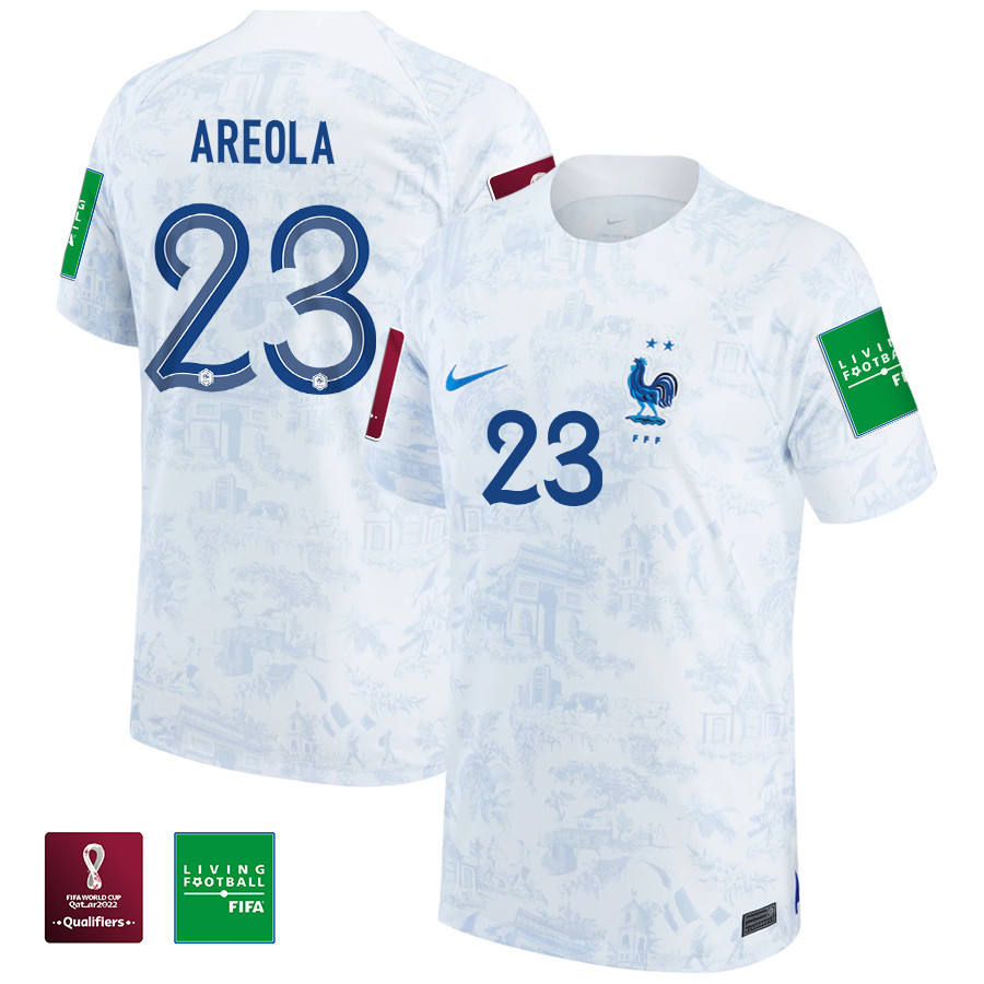 Alphonse Areola 23 FIFA World Cup Qatar 2022 France National Team – Away Patch Soccer Jersey, Men