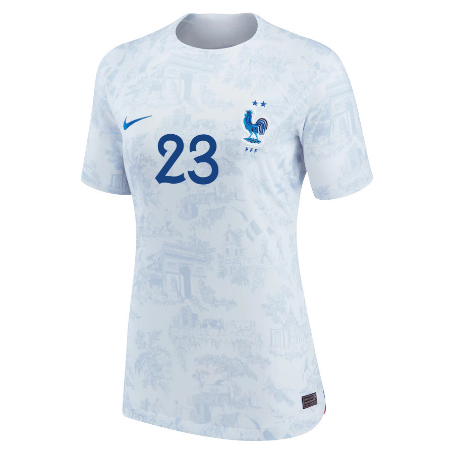 Alphonse Areola 23 FIFA World Cup Qatar 2022 Patch France National Team – Away Women Soccer Jersey