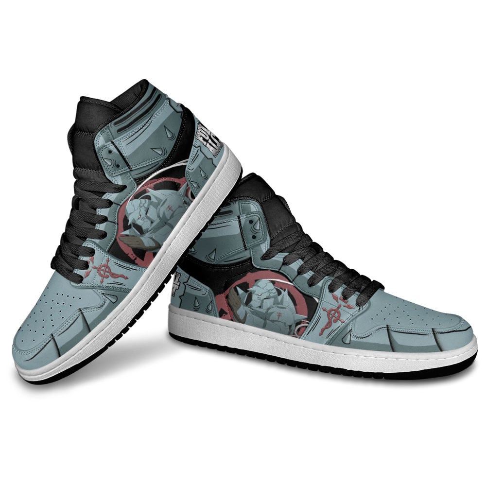 Alphonse Elric JD1s Sneakers Fullmetal Alchemist Anime Shoes, Air Jordan Hightop