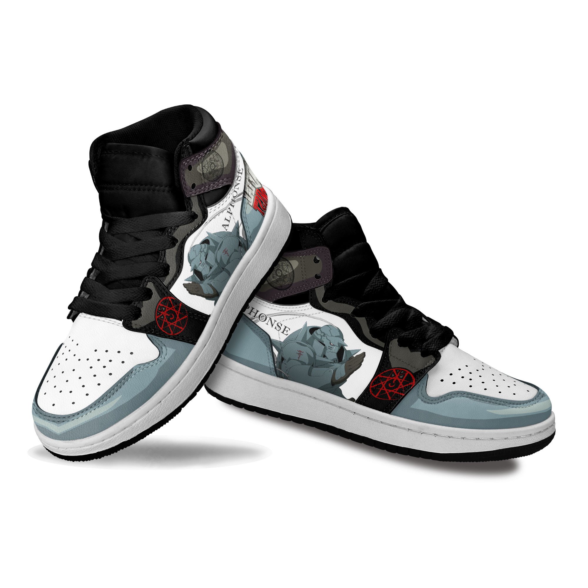 Alphonse Elric Kids Sneakers Custom Anime Fullmetal Alchemist Shoes For Kids