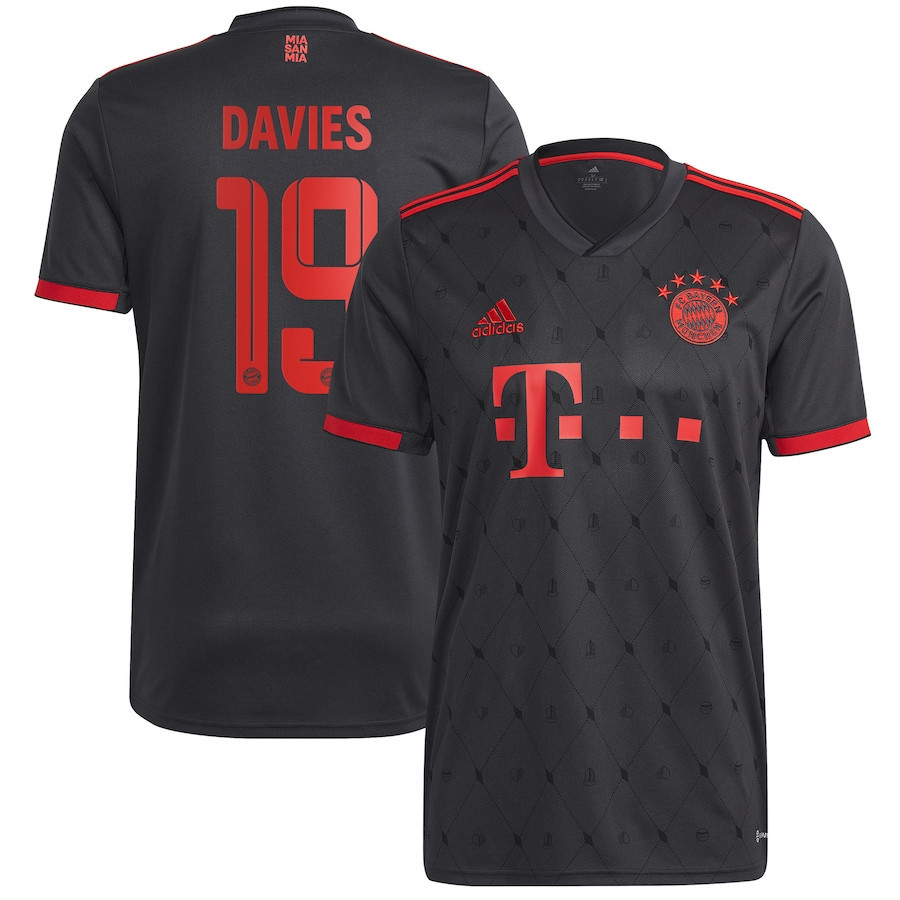 Alphonso Davies 19 Bayern Munich 2022/23 Third Player Soccer Jersey – Charcoal