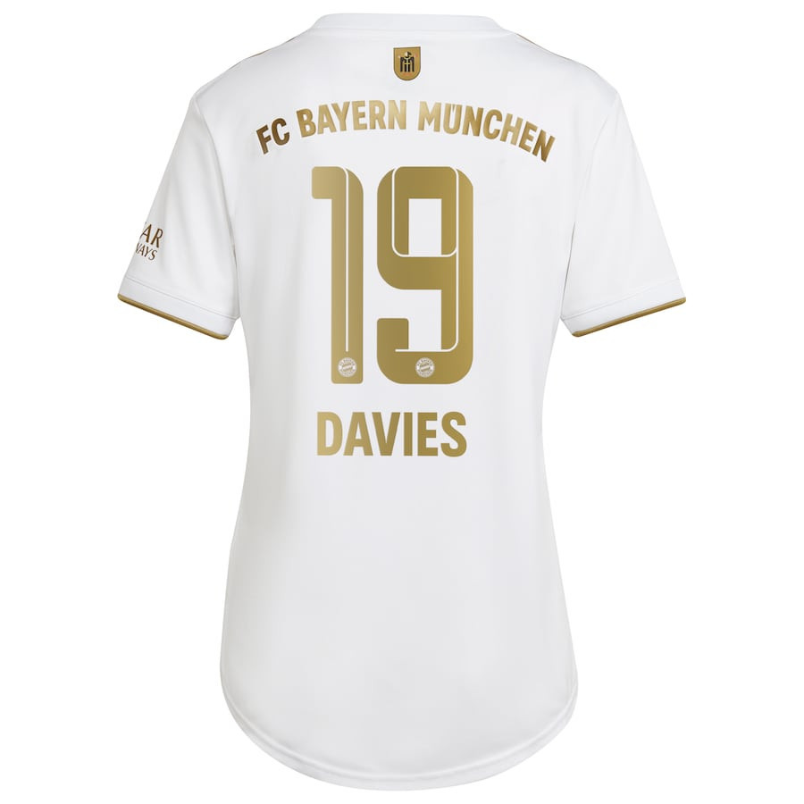 Alphonso Davies 19 Bayern Munich Women 2022/23 Away Soccer Jersey – White Alphonso Davies 19 Bayern Munich Women 2022/23 Away Soccer Jersey – White