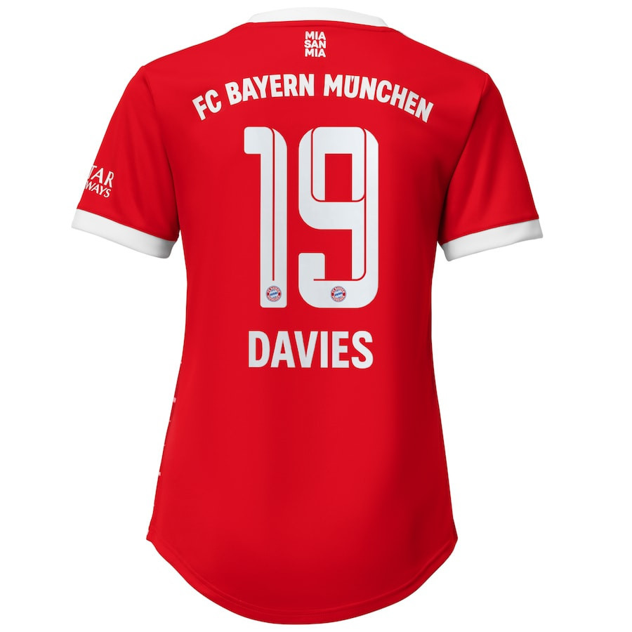 Alphonso Davies 19 Bayern Munich Women 2022/23 Home Soccer Jersey – Red Alphonso Davies 19 Bayern Munich Women 2022/23 Home Soccer Jersey – Red
