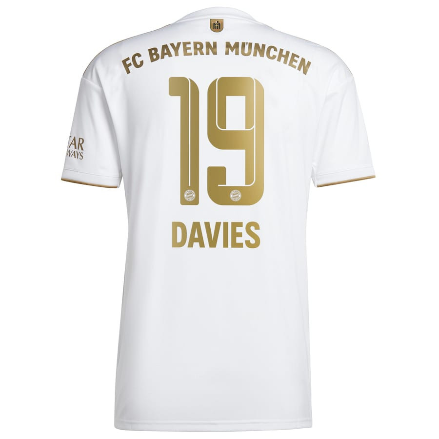 Alphonso Davies 19 Bayern Munich 2022/23 Away Player Soccer Jersey – White Alphonso Davies 19 Bayern Munich 2022/23 Away Player Soccer Jersey – White
