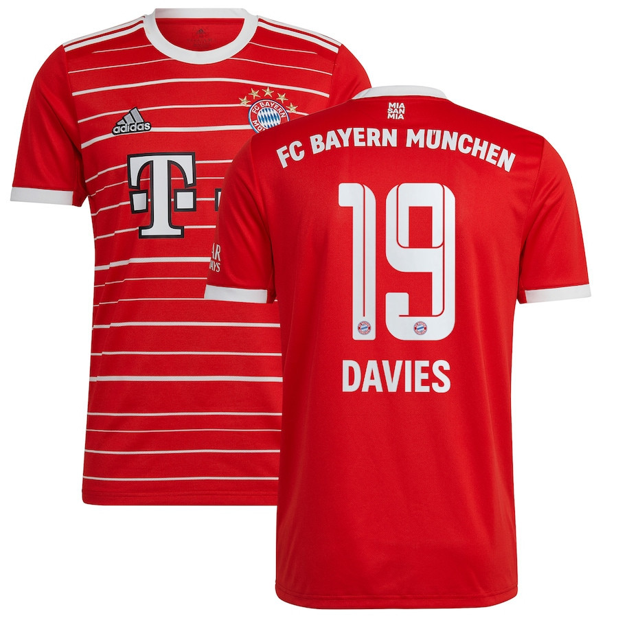 Alphonso Davies 19 Bayern Munich 2022/23 Home Player Soccer Jersey – Red