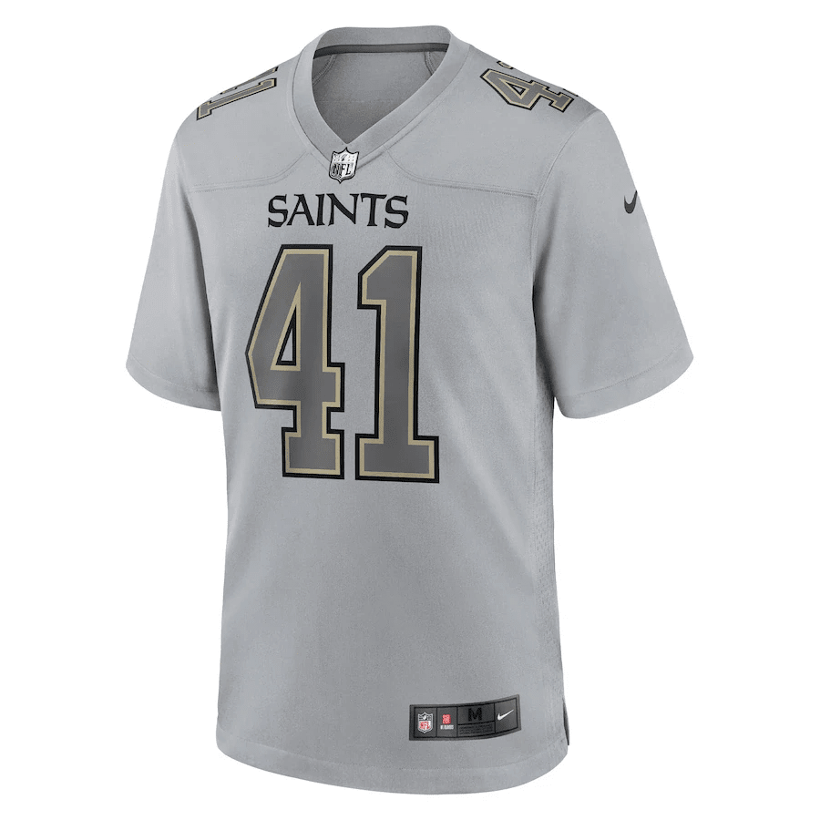 Alvin Kamara 41 New Orleans Saints Atmosphere Fashion Game Stitched Jersey – Gray