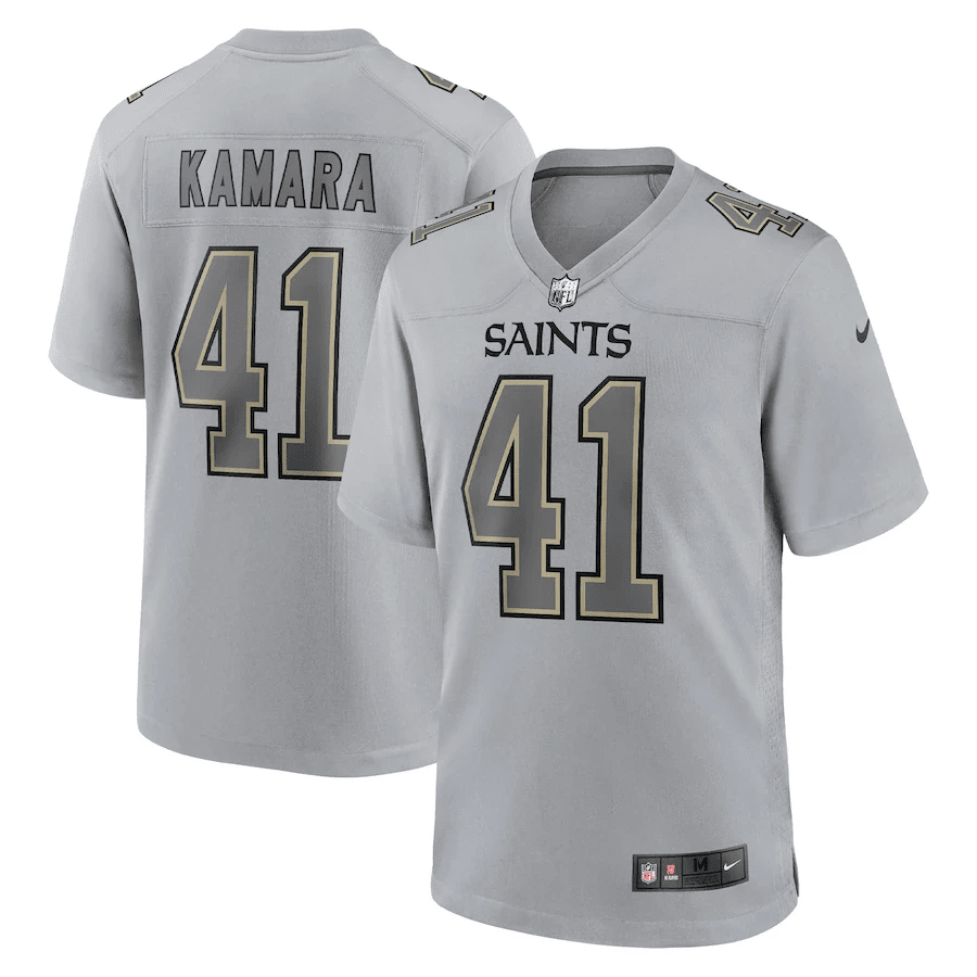 Alvin Kamara 41 New Orleans Saints Atmosphere Fashion Game Stitched Jersey – Gray