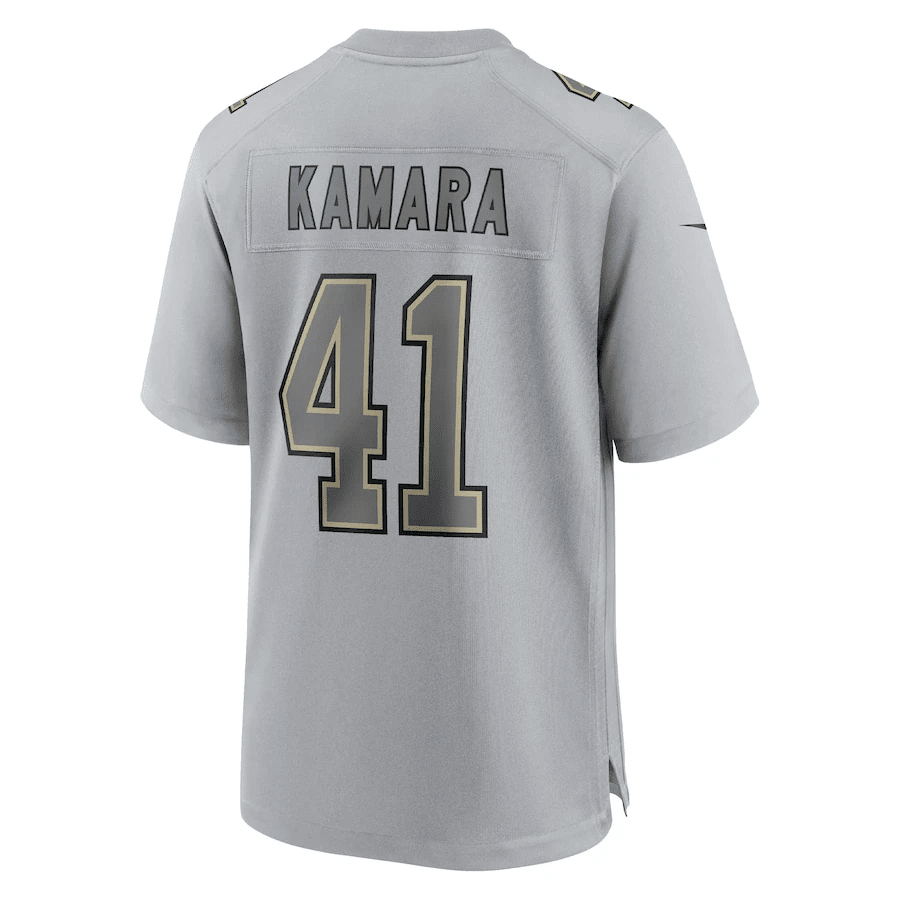 Alvin Kamara 41 New Orleans Saints Atmosphere Fashion Game Stitched Jersey – Gray