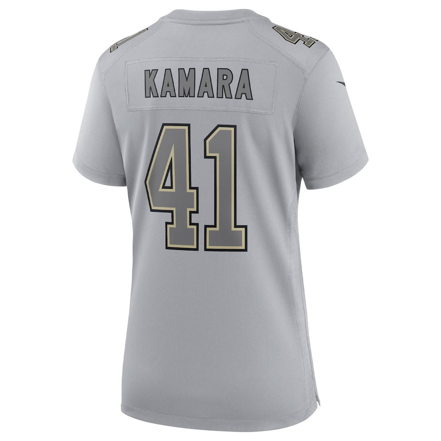 Alvin Kamara 41 New Orleans Saints Women’s Atmosphere Fashion Game Stitched Jersey – Gray
