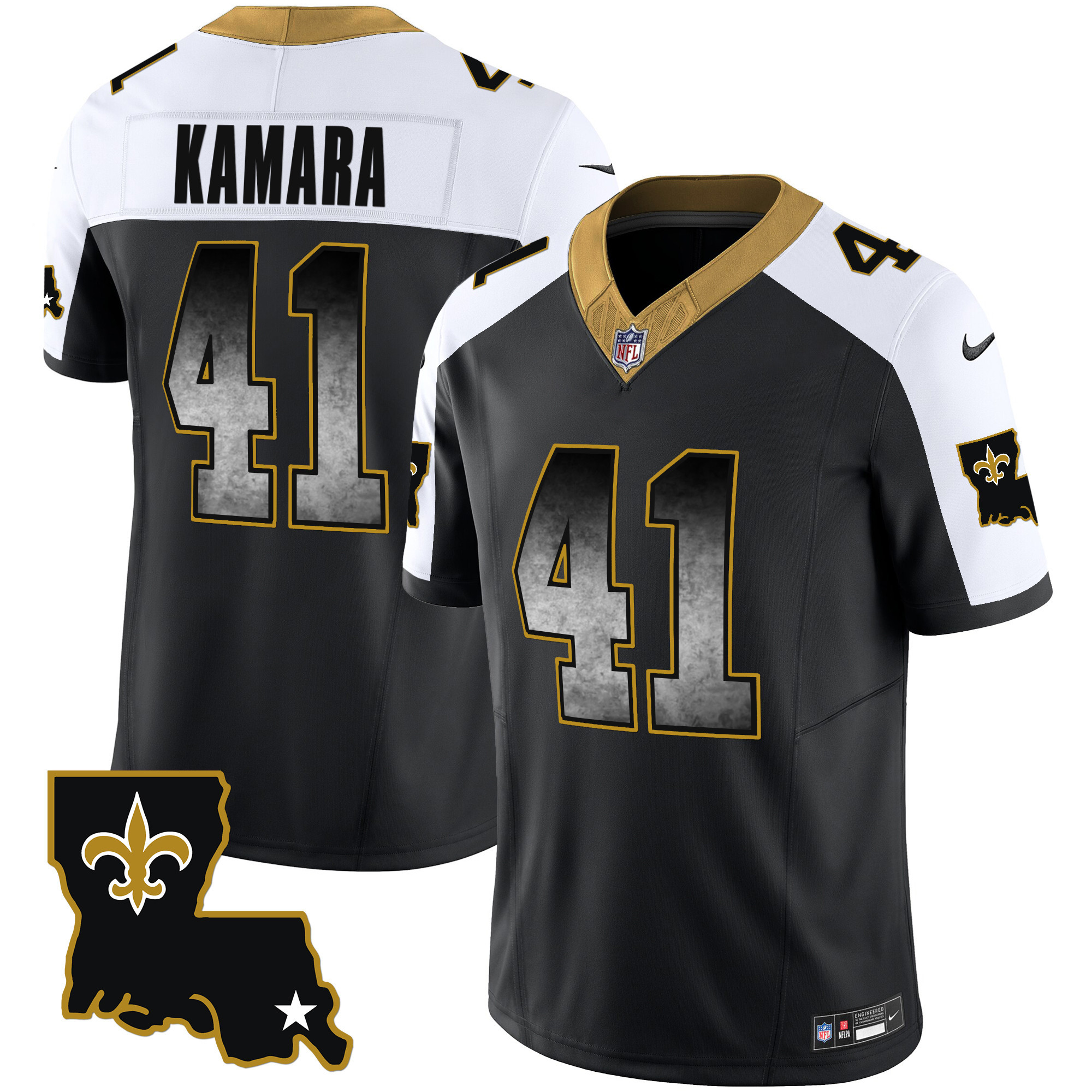 Alvin Kamara Men's New Orleans Saints 1987 Legacy Arch Smoke Alternate Jersey - All Stitched 