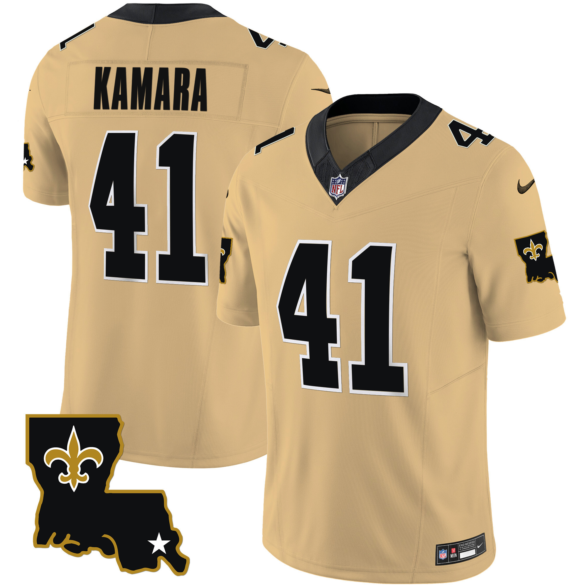 Alvin Kamara Men's New Orleans Saints 1987 Legacy Vapor Gold Jersey - All Stitched 