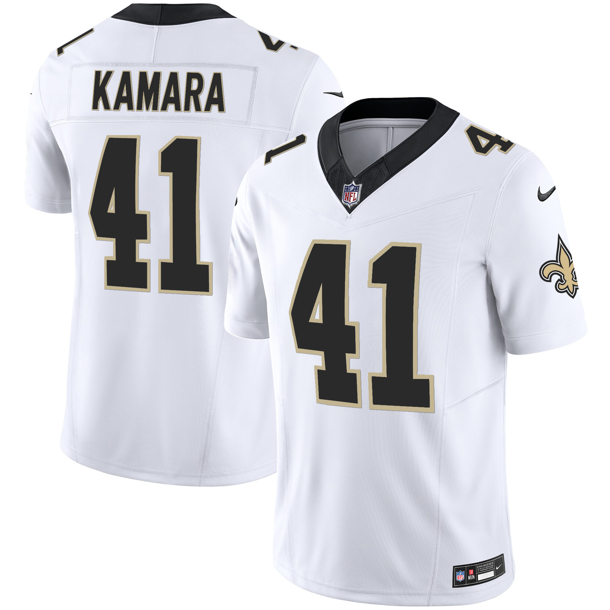 Alvin Kamara Men's New Orleans Saints Vapor Limited White Jersey - All Stitched 