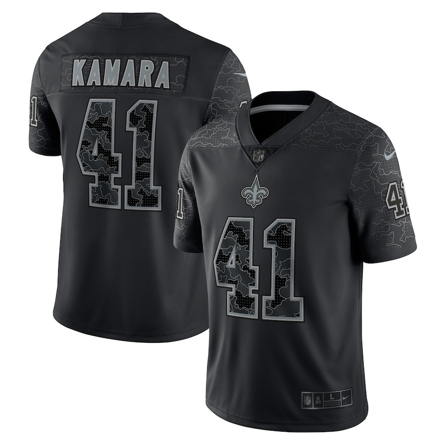 Alvin Kamara New Orleans Saints RFLCTV Limited Stitched Jersey – Black