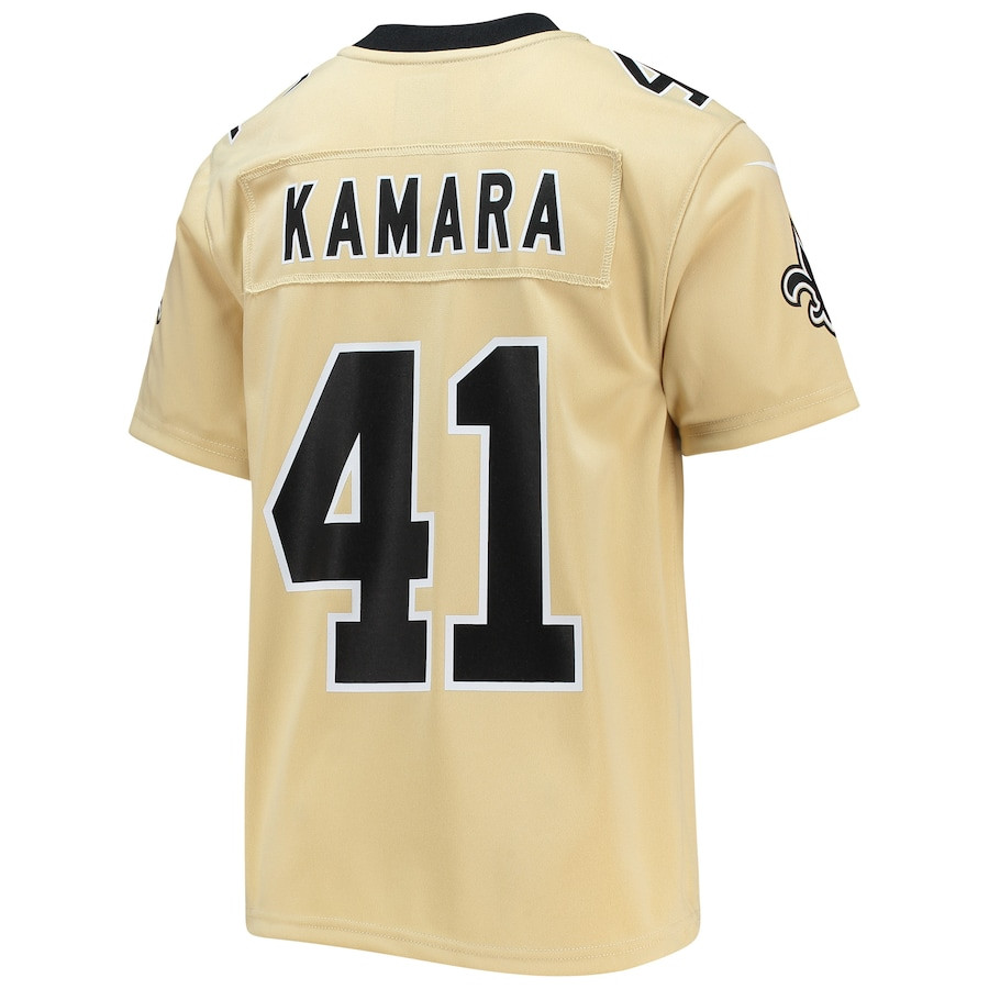 Alvin Kamara New Orleans Saints Youth Inverted Team Game Stitched Jersey – Gold